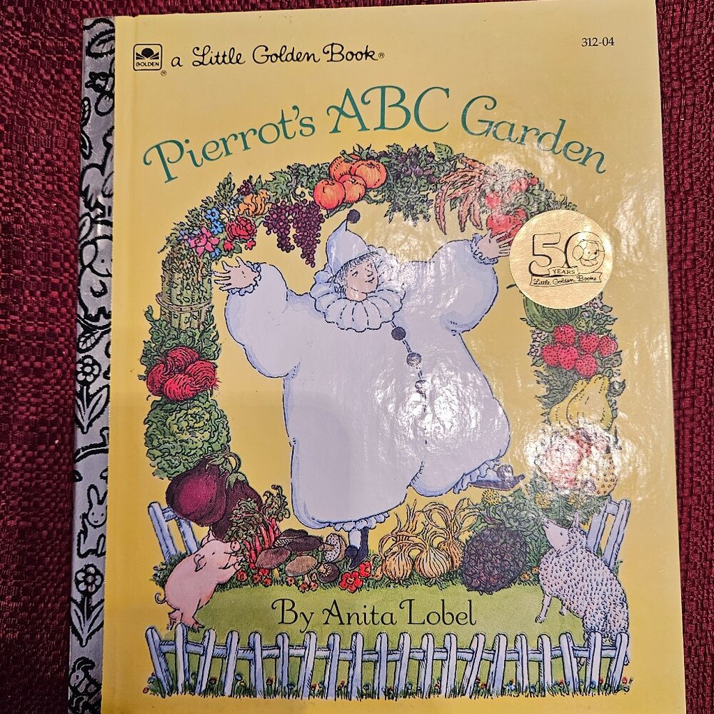 Pierrot's ABC Garden A Little Golden Book 1992 Anita Lobel 50th Anniversary